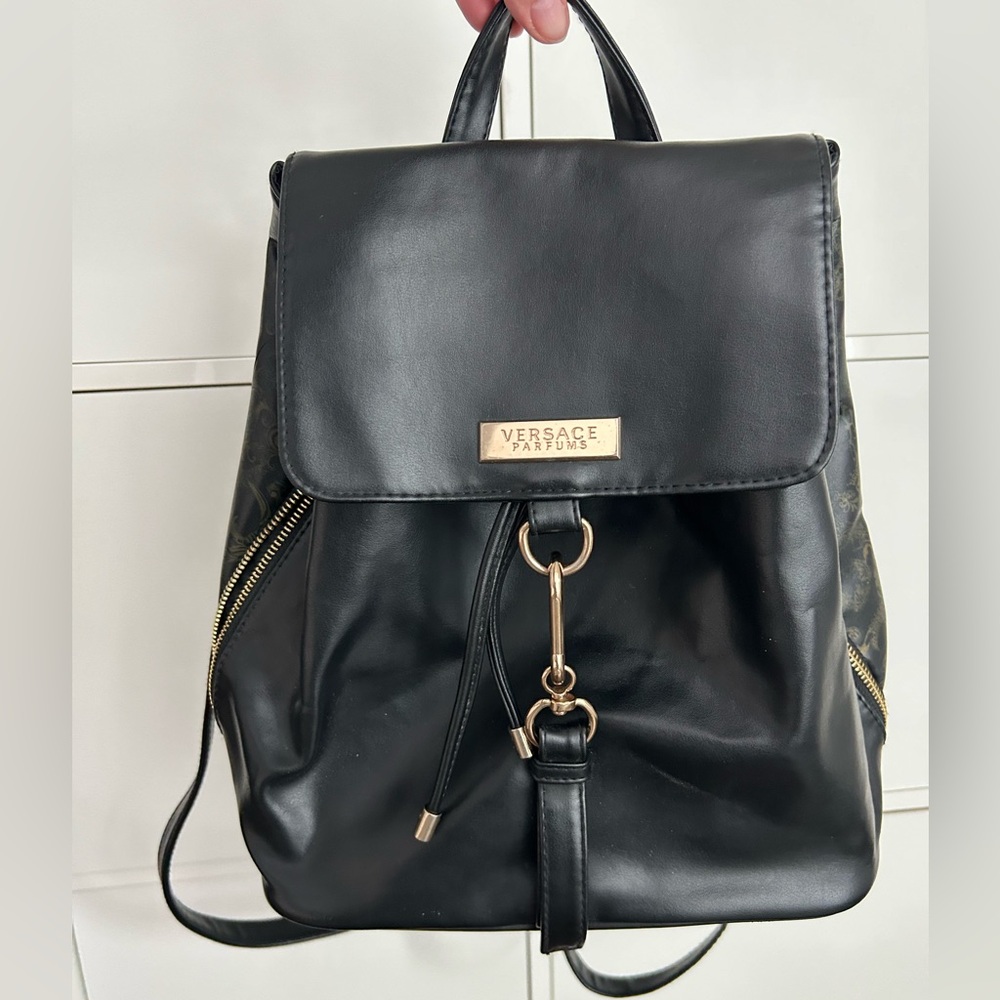 Versace Parfums Backpack vegan leather backpack “paisley pattern”